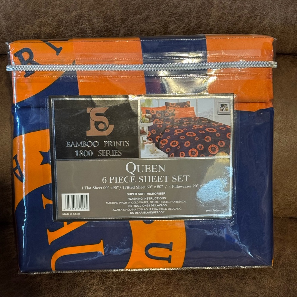 Auburn University - Queen 6 Piece Sheet Set